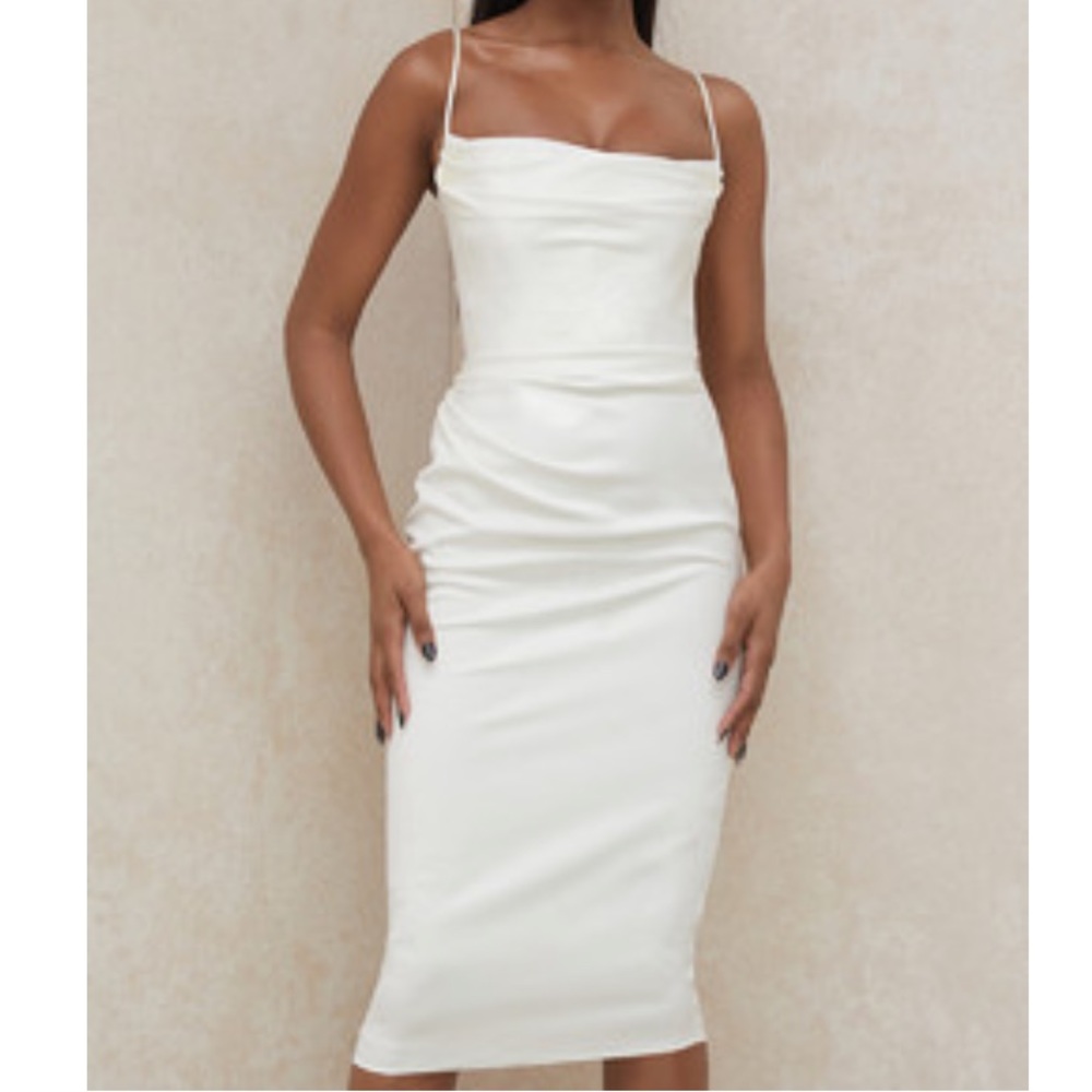 Ivory Satin Corset Dress from House of CB. Size Medium or 6.